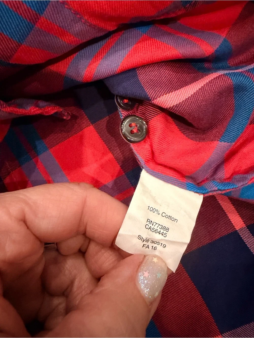 J.Crew Perfect Fit Plaid Button Down Shirt Women’s Medium Red Navy Cotton